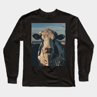 Cow in sunset light Long Sleeve T-Shirt